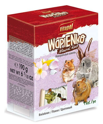 Vitapol Kostka wapienna dla gryzoni XL – kwiatowa 190g