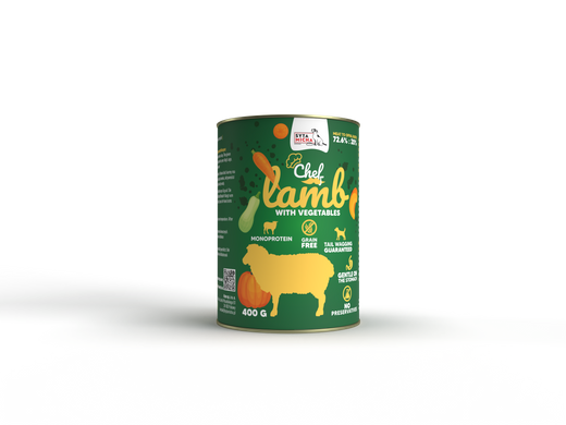 Syta Micha CHEF Karma mokra dla psa Jagnięcina z warzywami 400g
