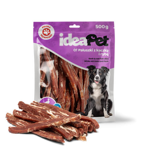 IDEAPET 500g PALUSZKI Z KACZKĄ I RYBĄ   