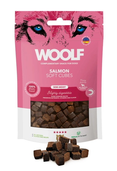 Woolf Soft Cubes - Salmon 100g