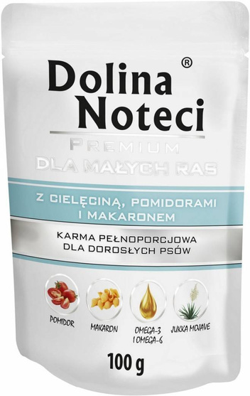 Dolina Noteci Małe Rasy- Cielęcina, Pomidor i Makaron 100g