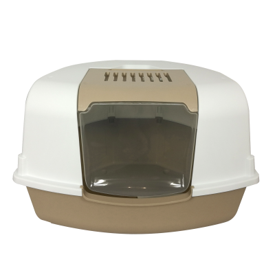 BERGAMO TOALETA NAROŻNA ARIEL MOCCACCINO 48x58x38cm, filtr węglowy i łopatka w zestawie