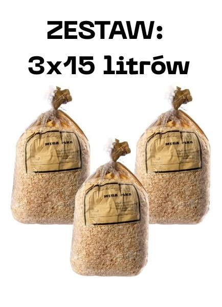 Zestaw Trociny Jaśkowe niepylące 3 x 15 L = 45 L