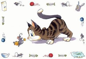 Trixie Podkładka pod miskę Kot 44x28 cm