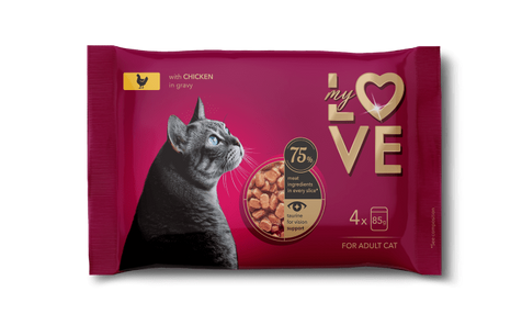 My Love – karma mokra dla kota kurczak w sosie (4x85 g)