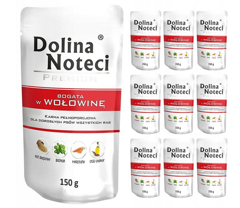 ZESTAW Dolina Noteci 10x150g Wołowina 