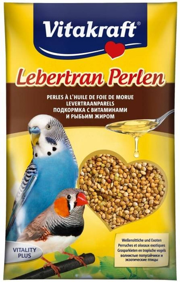 Vitakraft Lebertran Perle Witaminy dla Papugi Falistej 20g