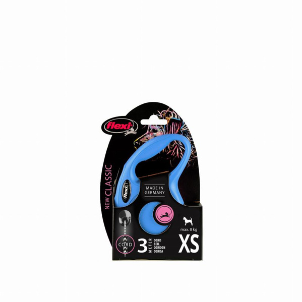 Smycz Flexi New Classic XS linka 3m 8kg niebieska