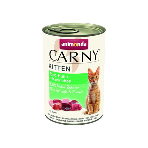 AN.CARNY 400g KOT KITTEN WOŁ/KURA/KRÓLIK