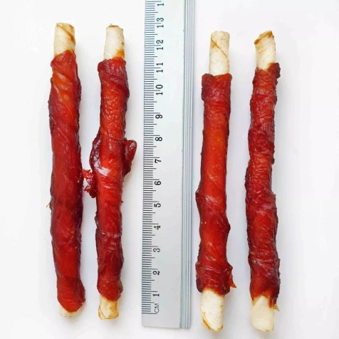 Prozoo Skóra biała owinięta mięsem kaczki XL 1 kg