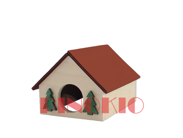 Pinokio P-08 Domek drewniany dla chomika 9 x 7 x 10 cm