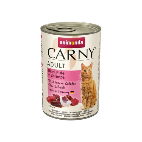 Animonda Carny Adult – mokra karma Wołowina z indykiem i krewetkami (400 g)
