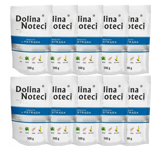 ZESTAW Dolina Noteci 10x500g Pstrąg