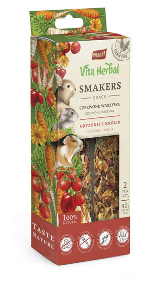 Vitapol Vita Herbal Smakers czerwone warzywa dla gryzoni i królika 90g