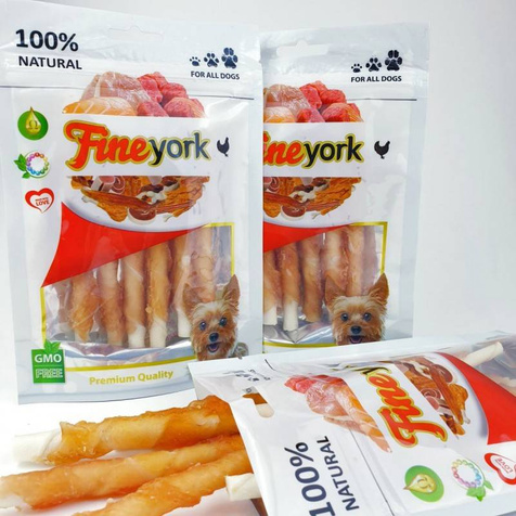 Prozoo Fine York Skóra biała owinięta mięsem kurczaka 80g