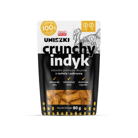 Uniszki Crunchy Indyk z szałwią i pokrzywą 80g