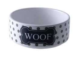 Yarro Miska ceramiczna dla psa Woof szara 13 cm