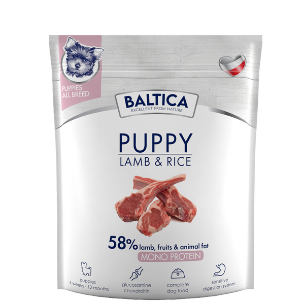 Karma Baltica Puppy dla szczeniąt wszystkich ras z jagnięciną i ryżem 1kg