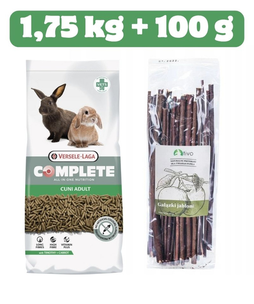 Zestaw Versele-Laga Cuni Complete 1,75kg + Tivo Gałązki jabłoni 100g