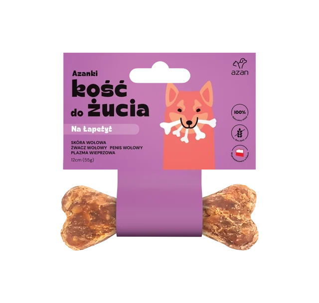 Kość do żucia dla psa Na Łapetyt 12cm Azanki