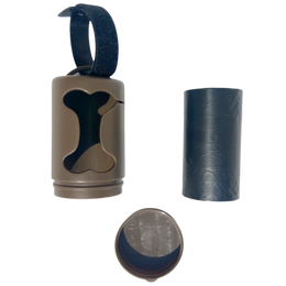 BERGAMO POJEMNIK NA KUPOWORKI BRĄZOWY + 20worków w zestawie