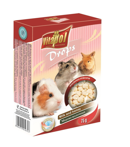Vitapol ZVP-1035 Dropsy dla gryzoni mleczno-miodowe 75g