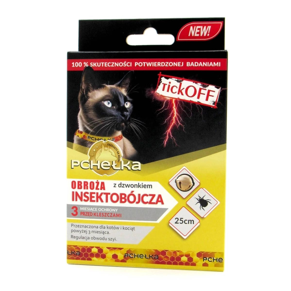 Pchełka TickOFF obroża na kleszcze dla kota 25cm