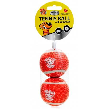 Piłka tenisowa z piszcząca - ZESTAW 2 PIŁEK -Tenis Ball Pet Supplies - śr 6,3cm