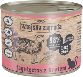 Wiejska Zagroda Kot Jagnięcina z Krylem 200g