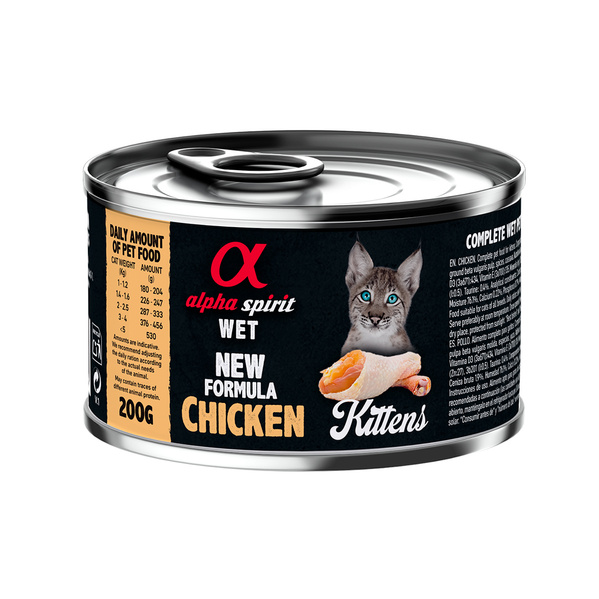 Alpha Spirit Wet Kittens Chicken 200 g