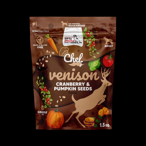Syta Micha CHEF Dziczyzna, żurawina i pestki dyni 1.5kg 