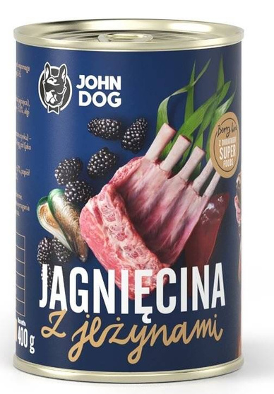 John Dog Jagnięcina z jeżynami puszka 400g