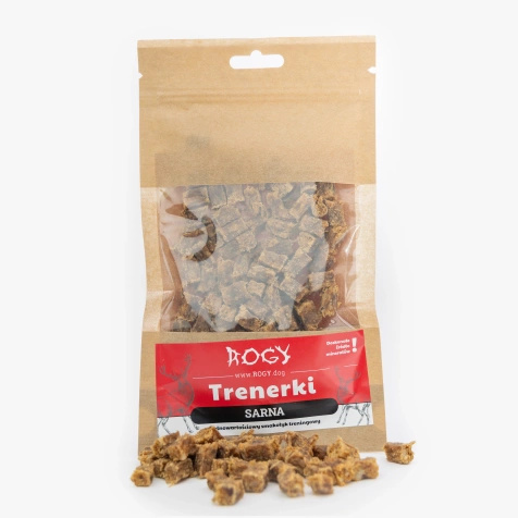 Rogy Monobiałkowe kosteczki Trenerki z sarny - 70g