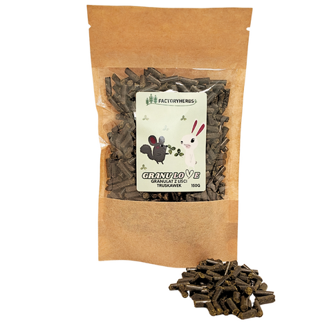 FactoryHerbs granulat z liści truskawek 150 g