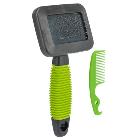 Trixie 6288 Szczotka miękka z grzebykiem dla królików i gryzoni 7x13cm