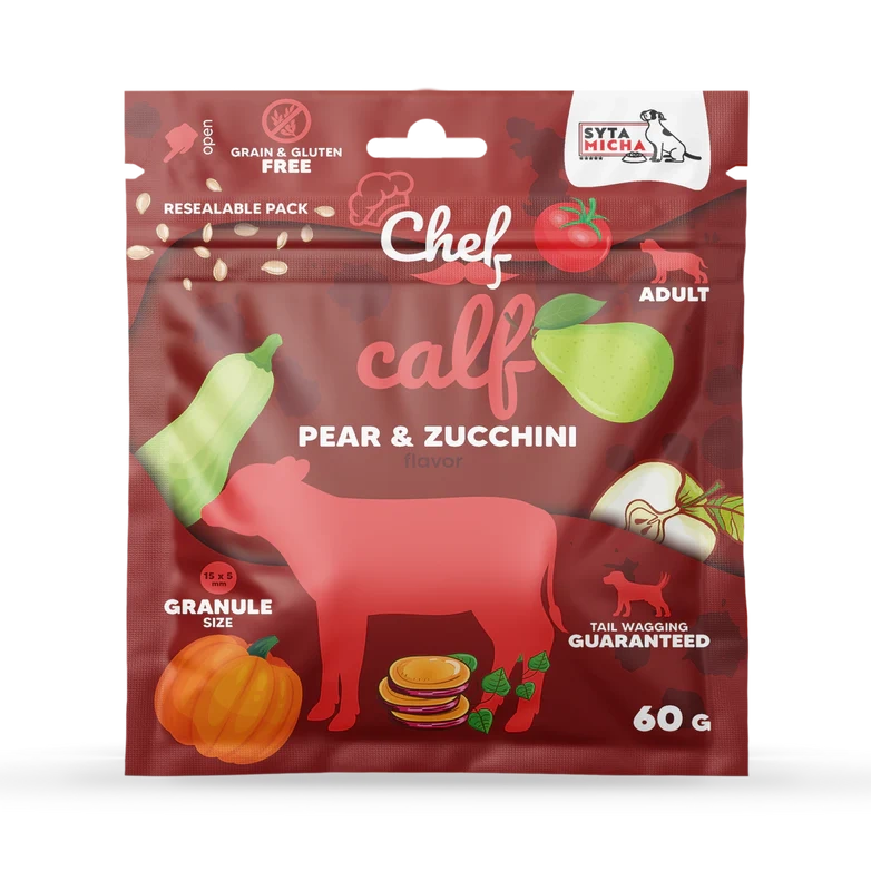 Próbka Syta Micha CHEF Cielęcina, gruszka i cukinia 60g 