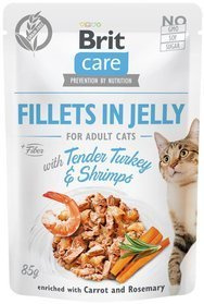 Brit Care Cat Fillet in Jelly Turkey & Shrimps 85g