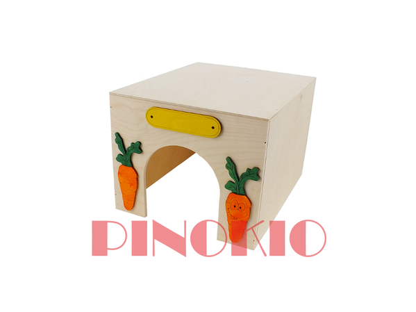 Pinokio drewniany domek dla królika MAŁY 23 x 28 x 19 cm