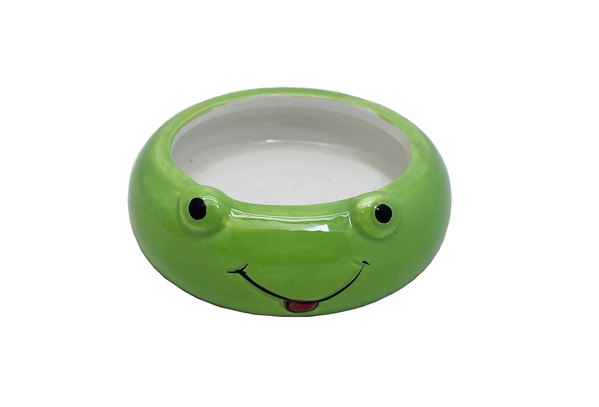 Yarro Miska ceramiczna dla gryzoni zielona żabka 8,5x3,5cm
