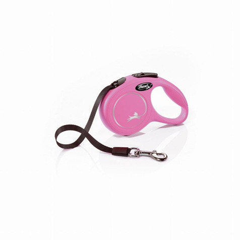 Smycz Flexi New Classic XS taśma 3m 12kg różowa