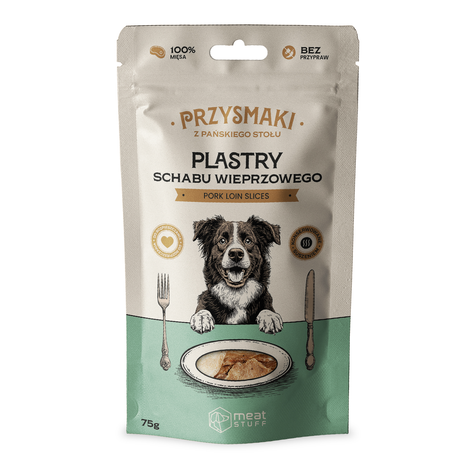 Meat Stuff przysmak „Z Pańskiego Stołu” – Plastry schabu wieprzowego 75 g 