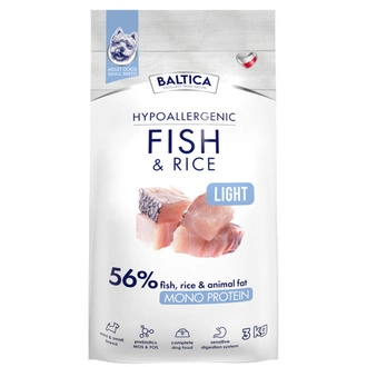 Baltica Fish&Rice Light - małe rasy 3kg