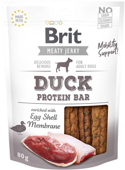 Brit Jerky Snack–Duck Protein bar 80g