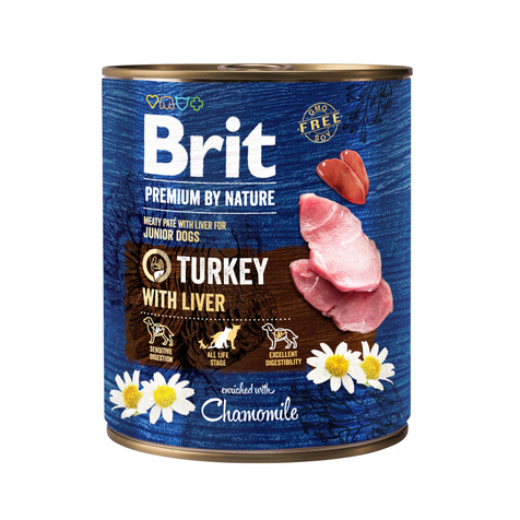 Brit Premium by Nature Junior – indyk z wątrobą, 800 g