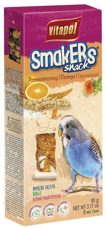Vitapol Smakers Pomarańczowy dla papugi falistej – 2 sztuki