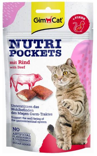GimCat Nutri Pockets Wołowina 60g