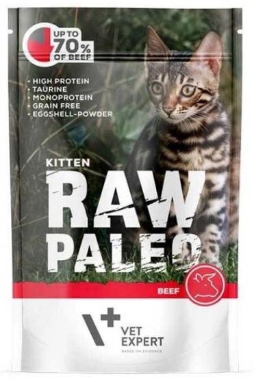 VetExpert Raw Paleo Kitten Wołowina 100g- saszetka