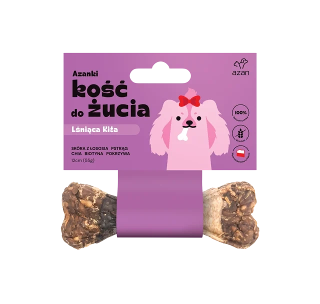 Kość do żucia dla psa Lśniąca Kita 12cm Azanki