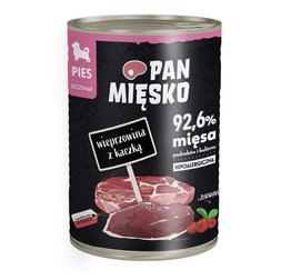 Pan Mięsko Puppy Wieprzowina z kaczką 400g puszka