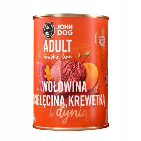 John Dog Pumpkin Line -  Wołowina, Cielęcina,Krewetki, Dynia 400g